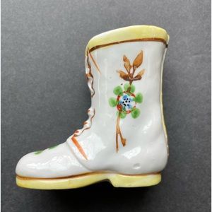 Vintage made in Japan hand painted ceramic boot.